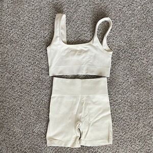 Women's Cream workout Set